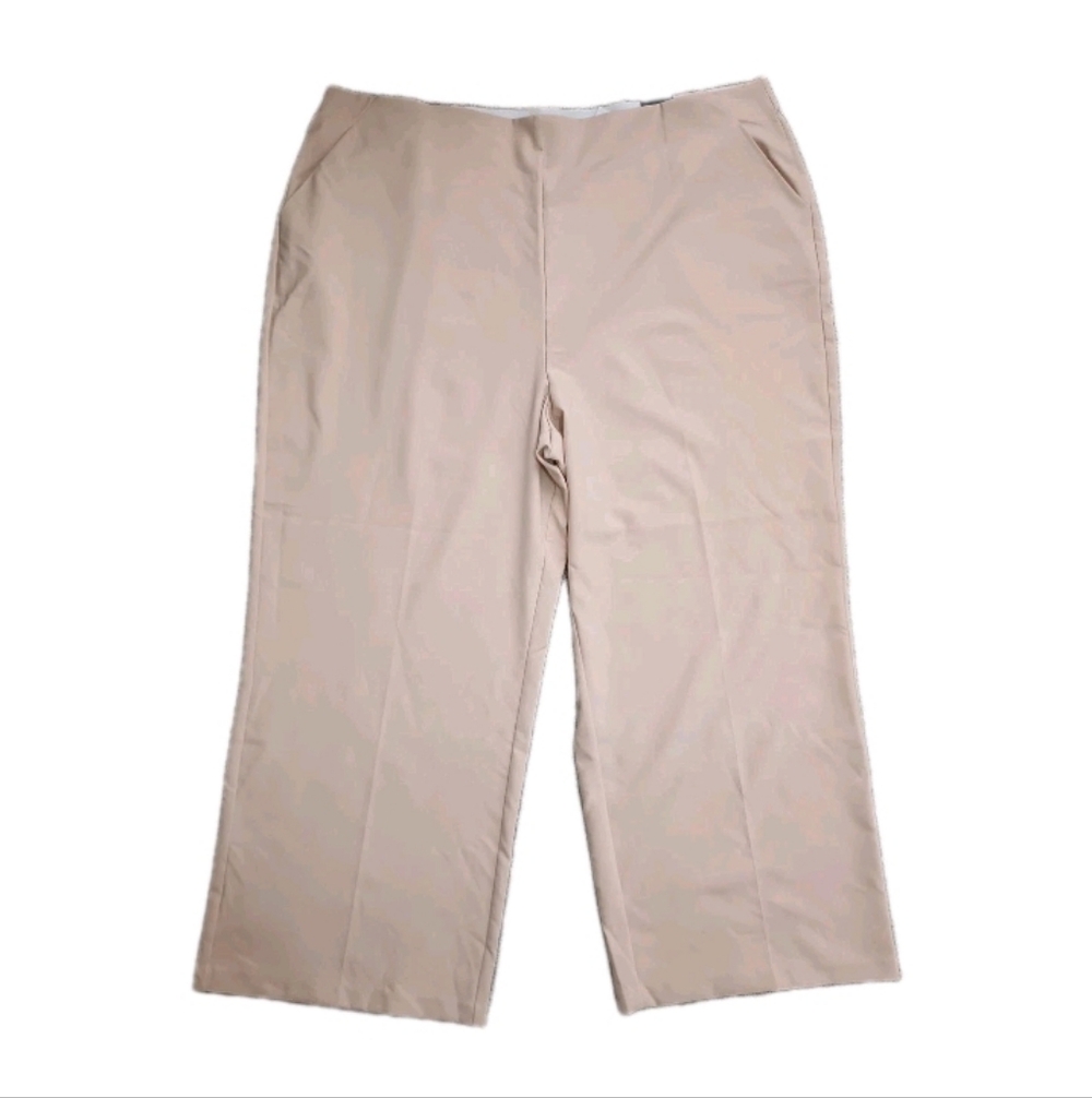 NWT Studio By Torrid Pants Stretch Pull-on Wide Leg  Cream Size 6T (6X Tall)